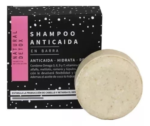 SHAMPOO ANTICAÍDA EN BARRA-NATURAL DETOX